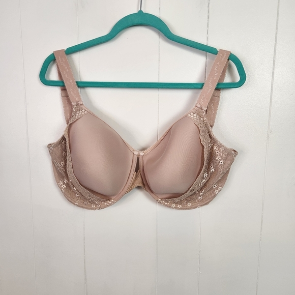 Elomi Charley Fawn Bandless Spacer Moulded Bra Lined Underwire Size 34L Nude - Picture 4 of 9
